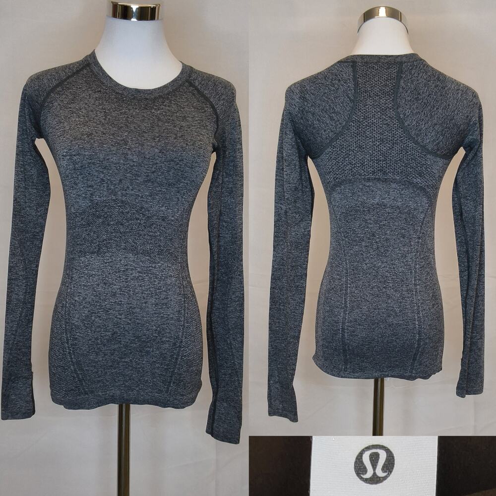 Lululemon Swiftly Tech Long Sleeve Shirt Women's S Gray Waist Length #W5644